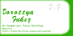 dorottya fuksz business card